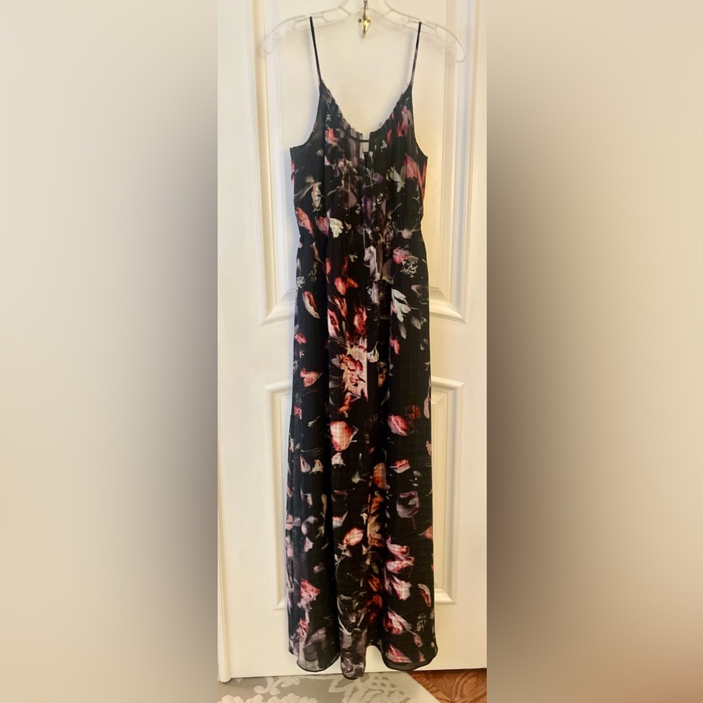 Theory Black and Red Maxi Dress